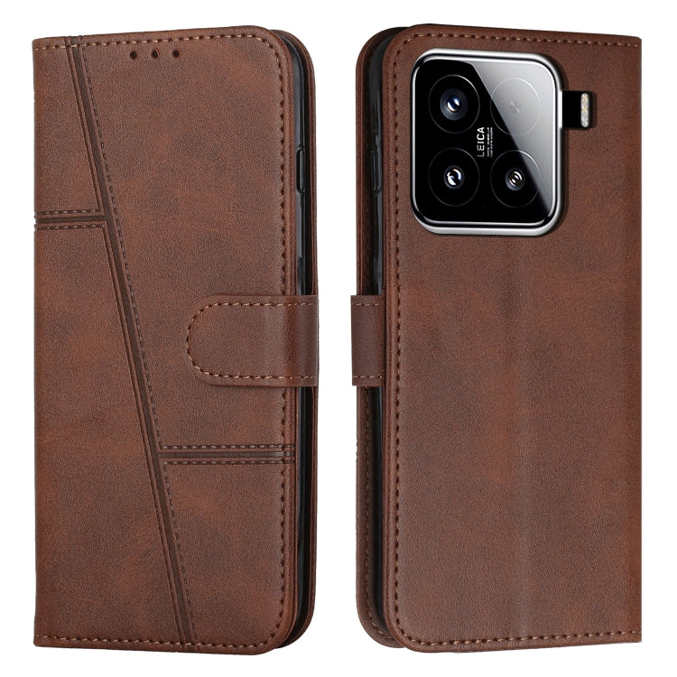 Stitching Calf Texture Buckle Leather Phone Case, For Xiaomi Poco F7 Pro / F7 Ultra, For Xiaomi 15 Ultra, For Xiaomi 15 Pro, For Xiaomi 15, For Xiaomi 14T Pro, For Xiaomi 14T