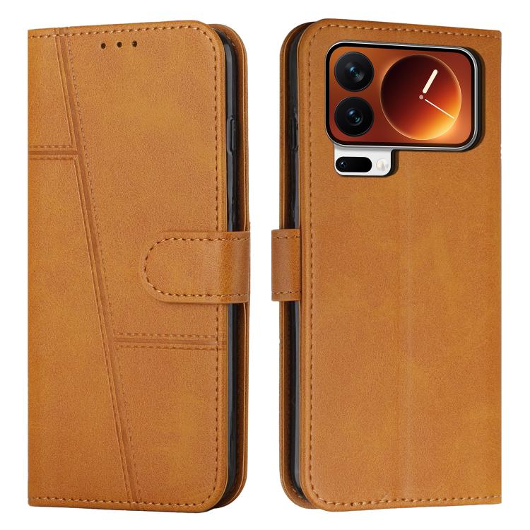 Stitching Calf Texture Buckle Leather Phone Case, For Xiaomi 17 Ultra, For Xiaomi 17 Pro Max, For Xiaomi 17 Pro, For Xiaomi 17, For Xiaomi Poco M7 4G 169mm, For Xiaomi 15T Pro, For Xiaomi 15T, For Xiaomi Poco F7
