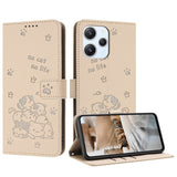 Embossed Kitten Phone Leather Case with Lanyard, For Xiaomi Poco M6 Pro 5G, For Xiaomi Poco F5, For Xiaomi Poco C55, For Xiaomi Poco X5 Pro 5G, For Xiaomi Poco X5 5G, For Xiaomi Poco M5s 4G Global, For Xiaomi Poco M3 Pro 5G