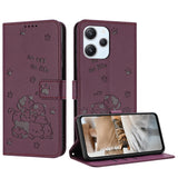 Embossed Kitten Phone Leather Case with Lanyard, For Xiaomi Poco M6 Pro 5G, For Xiaomi Poco F5, For Xiaomi Poco C55, For Xiaomi Poco X5 Pro 5G, For Xiaomi Poco X5 5G, For Xiaomi Poco M5s 4G Global, For Xiaomi Poco M3 Pro 5G
