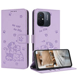 Embossed Kitten Phone Leather Case with Lanyard, For Xiaomi Poco M6 Pro 4G, For Xiaomi Poco C65 / Poco M6 5G, For Xiaomi Poco X6 Pro, For Xiaomi Poco X6 5G, For Xiaomi 13T / 13T Pro, For Xiaomi Poco M6 Pro 5G, For Xiaomi Poco F5, For Xiaomi Poco C55