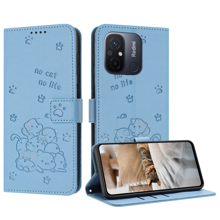 Embossed Kitten Phone Leather Case with Lanyard, For Xiaomi Poco M6 Pro 4G, For Xiaomi Poco C65 / Poco M6 5G, For Xiaomi Poco X6 Pro, For Xiaomi Poco X6 5G, For Xiaomi 13T / 13T Pro, For Xiaomi Poco M6 Pro 5G, For Xiaomi Poco F5, For Xiaomi Poco C55