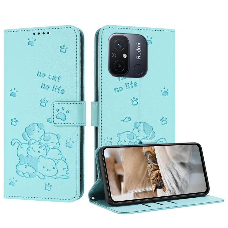 Embossed Kitten Phone Leather Case with Lanyard, For Xiaomi Poco M6 Pro 4G, For Xiaomi Poco C65 / Poco M6 5G, For Xiaomi Poco X6 Pro, For Xiaomi Poco X6 5G, For Xiaomi 13T / 13T Pro, For Xiaomi Poco M6 Pro 5G, For Xiaomi Poco F5, For Xiaomi Poco C55