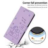 Embossed Kitten Phone Leather Case with Lanyard, For Xiaomi Poco M6 4G, For Xiaomi Poco F6, For Xiaomi Poco F6 Pro 5G, For Xiaomi Poco M6 Pro 4G, For Xiaomi Poco C65 / Poco M6 5G, For Xiaomi Poco X6 Pro, For Xiaomi Poco X6 5G, For Xiaomi 13T / 13T Pro