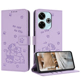 Embossed Kitten Phone Leather Case with Lanyard, For Xiaomi Poco M6 4G, For Xiaomi Poco F6, For Xiaomi Poco F6 Pro 5G, For Xiaomi Poco M6 Pro 4G, For Xiaomi Poco C65 / Poco M6 5G, For Xiaomi Poco X6 Pro, For Xiaomi Poco X6 5G, For Xiaomi 13T / 13T Pro
