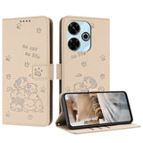 Embossed Kitten Phone Leather Case with Lanyard, For Xiaomi Poco M6 4G, For Xiaomi Poco F6, For Xiaomi Poco F6 Pro 5G, For Xiaomi Poco M6 Pro 4G, For Xiaomi Poco C65 / Poco M6 5G, For Xiaomi Poco X6 Pro, For Xiaomi Poco X6 5G, For Xiaomi 13T / 13T Pro
