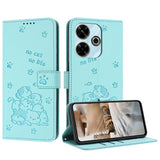 Embossed Kitten Phone Leather Case with Lanyard, For Xiaomi Poco M6 4G, For Xiaomi Poco F6, For Xiaomi Poco F6 Pro 5G, For Xiaomi Poco M6 Pro 4G, For Xiaomi Poco C65 / Poco M6 5G, For Xiaomi Poco X6 Pro, For Xiaomi Poco X6 5G, For Xiaomi 13T / 13T Pro
