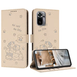 Embossed Kitten Phone Leather Case with Lanyard, For Xiaomi Poco X5 Pro 5G, For Xiaomi Poco X5 5G, For Xiaomi Poco M5s 4G Global, For Xiaomi Poco M3 Pro 5G