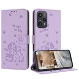 Embossed Kitten Phone Leather Case with Lanyard, For Xiaomi Poco M6 Pro 4G, For Xiaomi Poco C65 / Poco M6 5G, For Xiaomi Poco X6 Pro, For Xiaomi Poco X6 5G, For Xiaomi 13T / 13T Pro, For Xiaomi Poco M6 Pro 5G, For Xiaomi Poco F5, For Xiaomi Poco C55