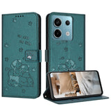 Embossed Kitten Phone Leather Case with Lanyard, For Xiaomi Poco M6 Pro 4G, For Xiaomi Poco C65 / Poco M6 5G, For Xiaomi Poco X6 Pro, For Xiaomi Poco X6 5G, For Xiaomi 13T / 13T Pro, For Xiaomi Poco M6 Pro 5G, For Xiaomi Poco F5, For Xiaomi Poco C55