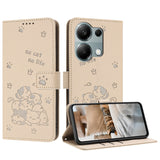 Embossed Kitten Phone Leather Case with Lanyard, For Xiaomi Poco M6 Pro 4G, For Xiaomi Poco C65 / Poco M6 5G, For Xiaomi Poco X6 Pro, For Xiaomi Poco X6 5G, For Xiaomi 13T / 13T Pro, For Xiaomi Poco M6 Pro 5G, For Xiaomi Poco F5, For Xiaomi Poco C55