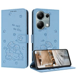 Embossed Kitten Phone Leather Case with Lanyard, For Xiaomi Poco M6 Pro 4G, For Xiaomi Poco C65 / Poco M6 5G, For Xiaomi Poco X6 Pro, For Xiaomi Poco X6 5G, For Xiaomi 13T / 13T Pro, For Xiaomi Poco M6 Pro 5G, For Xiaomi Poco F5, For Xiaomi Poco C55