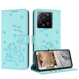 Embossed Kitten Phone Leather Case with Lanyard, For Xiaomi Poco M6 Pro 4G, For Xiaomi Poco C65 / Poco M6 5G, For Xiaomi Poco X6 Pro, For Xiaomi Poco X6 5G, For Xiaomi 13T / 13T Pro, For Xiaomi Poco M6 Pro 5G, For Xiaomi Poco F5, For Xiaomi Poco C55