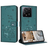 Embossed Kitten Phone Leather Case with Lanyard, For Xiaomi Poco M6 Pro 4G, For Xiaomi Poco C65 / Poco M6 5G, For Xiaomi Poco X6 Pro, For Xiaomi Poco X6 5G, For Xiaomi 13T / 13T Pro, For Xiaomi Poco M6 Pro 5G, For Xiaomi Poco F5, For Xiaomi Poco C55