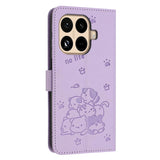 Embossed Kitten Phone Leather Case with Lanyard, For Xiaomi 15T Pro 5G, For Xiaomi 15T 5G, For Xiaomi Poco F7 Pro / F7 Ultra, For Xiaomi 15 Ultra, For Xiaomi 15 Pro, For Xiaomi 15, For Xiaomi 14T Pro 5G Global, For Xiaomi 14T Global