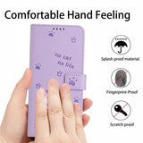 Embossed Kitten Phone Leather Case with Lanyard, For Xiaomi 15T Pro 5G, For Xiaomi 15T 5G, For Xiaomi Poco F7 Pro / F7 Ultra, For Xiaomi 15 Ultra, For Xiaomi 15 Pro, For Xiaomi 15, For Xiaomi 14T Pro 5G Global, For Xiaomi 14T Global
