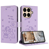 Embossed Kitten Phone Leather Case with Lanyard, For Xiaomi 15T Pro 5G, For Xiaomi 15T 5G, For Xiaomi Poco F7 Pro / F7 Ultra, For Xiaomi 15 Ultra, For Xiaomi 15 Pro, For Xiaomi 15, For Xiaomi 14T Pro 5G Global, For Xiaomi 14T Global