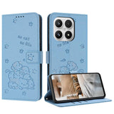 Embossed Kitten Phone Leather Case with Lanyard, For Xiaomi 17 Ultra, For Xiaomi 17 Pro Max, For Xiaomi 17 Pro, For Xiaomi 17, For Xiaomi Poco M7 4G 169mm, For Xiaomi 15T Pro 5G, For Xiaomi 15T 5G, For Xiaomi Poco F7 Pro / F7 Ultra