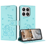 Embossed Kitten Phone Leather Case with Lanyard, For Xiaomi 17 Ultra, For Xiaomi 17 Pro Max, For Xiaomi 17 Pro, For Xiaomi 17, For Xiaomi Poco M7 4G 169mm, For Xiaomi 15T Pro 5G, For Xiaomi 15T 5G, For Xiaomi Poco F7 Pro / F7 Ultra