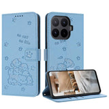 Embossed Kitten Phone Leather Case with Lanyard, For Xiaomi Poco C95 Pro, For Xiaomi 17T Pro 5G, For Xiaomi 17T 5G, For Xiaomi 17 Ultra, For Xiaomi 17 Pro Max, For Xiaomi 17 Pro, For Xiaomi 17, For Xiaomi Poco M7 4G 169mm