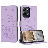 Embossed Kitten Phone Leather Case with Lanyard, For Xiaomi Poco C95 Pro, For Xiaomi 17T Pro 5G, For Xiaomi 17T 5G, For Xiaomi 17 Ultra, For Xiaomi 17 Pro Max, For Xiaomi 17 Pro, For Xiaomi 17, For Xiaomi Poco M7 4G 169mm