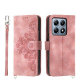 Skin Feel Flowers Embossed Wallet Leather Phone Case, For Xiaomi 15, For Xiaomi 14T Pro, For Xiaomi 14T
