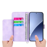 Skin Feel Flowers Embossed Wallet Leather Phone Case, For Xiaomi 15, For Xiaomi 14T Pro, For Xiaomi 14T