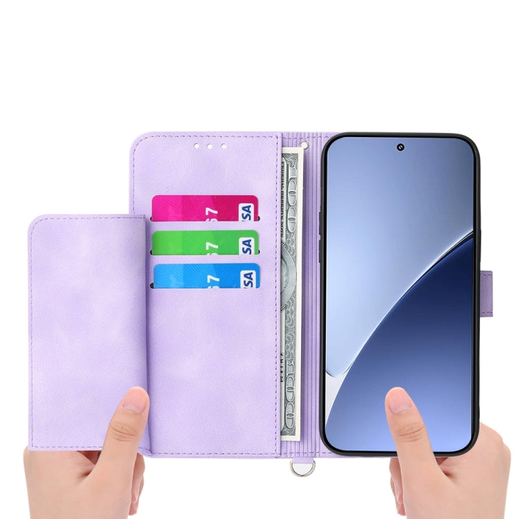 Skin Feel Flowers Embossed Wallet Leather Phone Case, For Xiaomi 15, For Xiaomi 14T Pro, For Xiaomi 14T