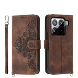Skin Feel Flowers Embossed Wallet Leather Phone Case, For Xiaomi 15, For Xiaomi 14T Pro, For Xiaomi 14T