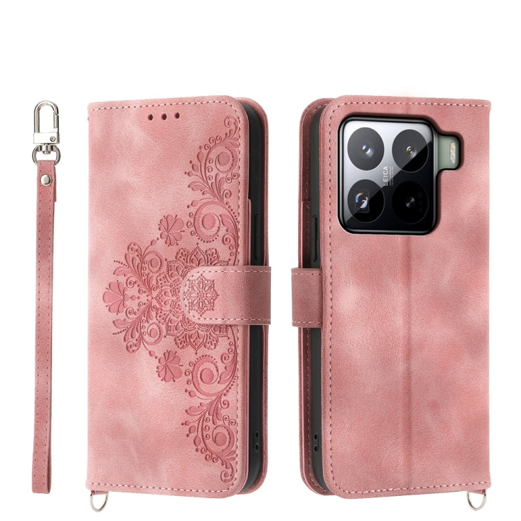 Skin Feel Flowers Embossed Wallet Leather Phone Case, For Xiaomi 17 Pro Max, For Xiaomi 17 Pro, For Xiaomi 17, For Xiaomi Poco M7 4G 171mm, For Xiaomi 15T Pro 5G, For Xiaomi 15T 5G, For Xiaomi 15 Ultra, For Xiaomi Poco X7 Pro / Redmi Turbo 4           ...