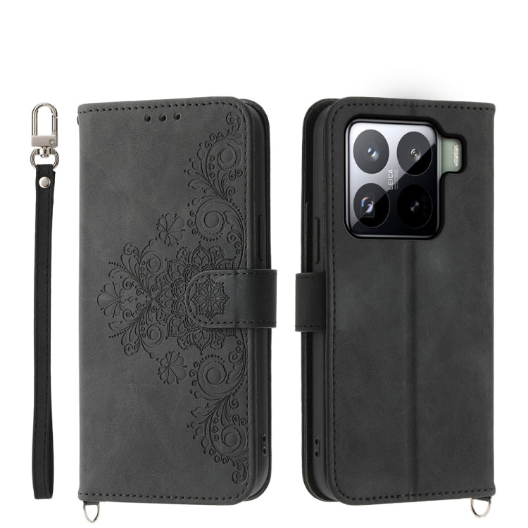 Skin Feel Flowers Embossed Wallet Leather Phone Case, For Xiaomi 17 Pro Max, For Xiaomi 17 Pro, For Xiaomi 17, For Xiaomi Poco M7 4G 171mm, For Xiaomi 15T Pro 5G, For Xiaomi 15T 5G, For Xiaomi 15 Ultra, For Xiaomi Poco X7 Pro / Redmi Turbo 4           ...
