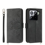 Skin Feel Flowers Embossed Wallet Leather Phone Case, For Xiaomi 17 Pro Max, For Xiaomi 17 Pro, For Xiaomi 17, For Xiaomi Poco M7 4G 171mm, For Xiaomi 15T Pro 5G, For Xiaomi 15T 5G, For Xiaomi 15 Ultra, For Xiaomi Poco X7 Pro / Redmi Turbo 4           ...