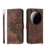 Skin Feel Flowers Embossed Wallet Leather Phone Case, For Xiaomi 17 Pro Max, For Xiaomi 17 Pro, For Xiaomi 17, For Xiaomi Poco M7 4G 171mm, For Xiaomi 15T Pro 5G, For Xiaomi 15T 5G, For Xiaomi 15 Ultra, For Xiaomi Poco X7 Pro / Redmi Turbo 4           ...
