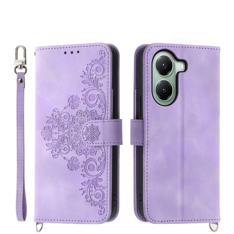 Skin Feel Flowers Embossed Wallet Leather Phone Case, For Xiaomi 17 Pro Max, For Xiaomi 17 Pro, For Xiaomi 17, For Xiaomi Poco M7 4G 171mm, For Xiaomi 15T Pro 5G, For Xiaomi 15T 5G, For Xiaomi 15 Ultra, For Xiaomi Poco X7 Pro / Redmi Turbo 4           ...