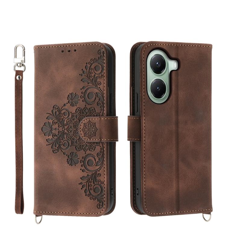 Skin Feel Flowers Embossed Wallet Leather Phone Case, For Xiaomi 17 Pro Max, For Xiaomi 17 Pro, For Xiaomi 17, For Xiaomi Poco M7 4G 171mm, For Xiaomi 15T Pro 5G, For Xiaomi 15T 5G, For Xiaomi 15 Ultra, For Xiaomi Poco X7 Pro / Redmi Turbo 4           ...