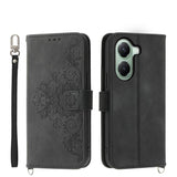 Skin Feel Flowers Embossed Wallet Leather Phone Case, For Xiaomi 17 Pro Max, For Xiaomi 17 Pro, For Xiaomi 17, For Xiaomi Poco M7 4G 171mm, For Xiaomi 15T Pro 5G, For Xiaomi 15T 5G, For Xiaomi 15 Ultra, For Xiaomi Poco X7 Pro / Redmi Turbo 4           ...