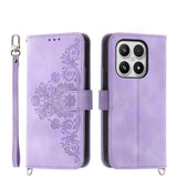 Skin Feel Flowers Embossed Wallet Leather Phone Case, For Xiaomi 17 Pro Max, For Xiaomi 17 Pro, For Xiaomi 17, For Xiaomi Poco M7 4G 171mm, For Xiaomi 15T Pro 5G, For Xiaomi 15T 5G, For Xiaomi 15 Ultra, For Xiaomi Poco X7 Pro / Redmi Turbo 4           ...