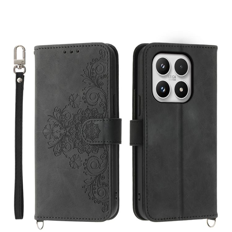 Skin Feel Flowers Embossed Wallet Leather Phone Case, For Xiaomi 17 Pro Max, For Xiaomi 17 Pro, For Xiaomi 17, For Xiaomi Poco M7 4G 171mm, For Xiaomi 15T Pro 5G, For Xiaomi 15T 5G, For Xiaomi 15 Ultra, For Xiaomi Poco X7 Pro / Redmi Turbo 4           ...