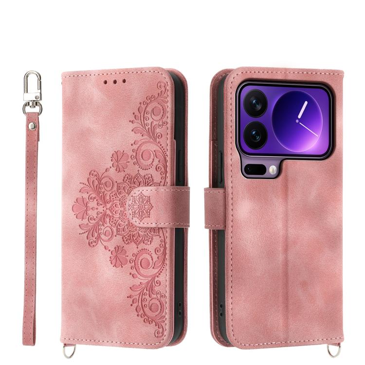 Skin Feel Flowers Embossed Wallet Leather Phone Case, For Xiaomi 17 Pro Max, For Xiaomi 17 Pro, For Xiaomi 17, For Xiaomi Poco M7 4G 171mm, For Xiaomi 15T Pro 5G, For Xiaomi 15T 5G, For Xiaomi 15 Ultra, For Xiaomi Poco X7 Pro / Redmi Turbo 4           ...