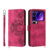 Skin Feel Flowers Embossed Wallet Leather Phone Case, For Xiaomi 17 Pro Max, For Xiaomi 17 Pro, For Xiaomi 17, For Xiaomi Poco M7 4G 171mm, For Xiaomi 15T Pro 5G, For Xiaomi 15T 5G, For Xiaomi 15 Ultra, For Xiaomi Poco X7 Pro / Redmi Turbo 4           ...