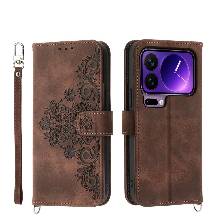 Skin Feel Flowers Embossed Wallet Leather Phone Case, For Xiaomi 17 Pro Max, For Xiaomi 17 Pro, For Xiaomi 17, For Xiaomi Poco M7 4G 171mm, For Xiaomi 15T Pro 5G, For Xiaomi 15T 5G, For Xiaomi 15 Ultra, For Xiaomi Poco X7 Pro / Redmi Turbo 4           ...