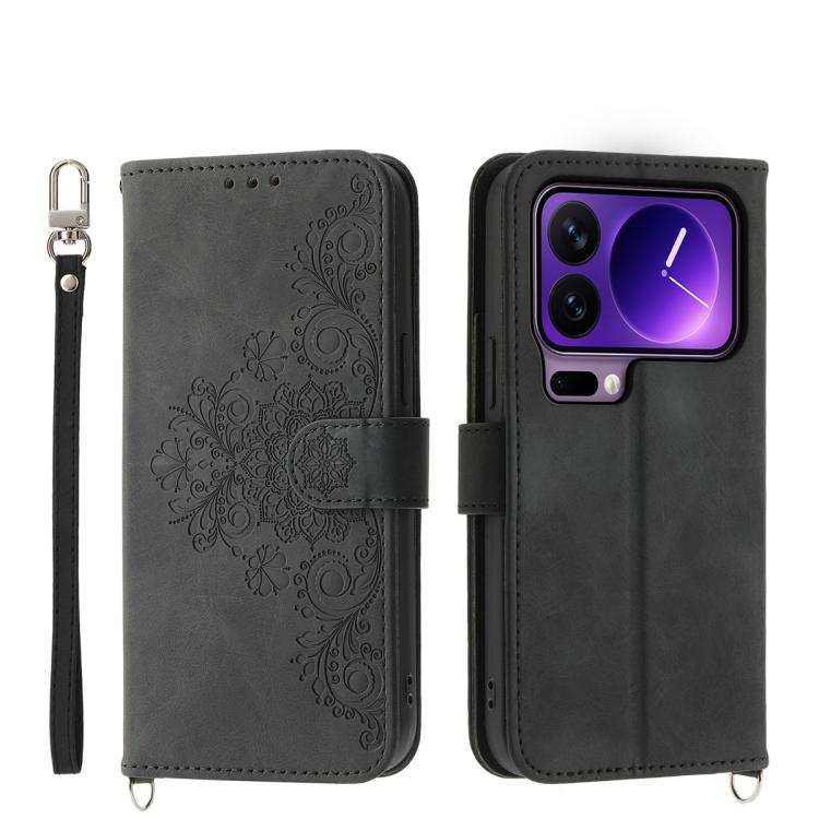 Skin Feel Flowers Embossed Wallet Leather Phone Case, For Xiaomi 17 Pro Max, For Xiaomi 17 Pro, For Xiaomi 17, For Xiaomi Poco M7 4G 171mm, For Xiaomi 15T Pro 5G, For Xiaomi 15T 5G, For Xiaomi 15 Ultra, For Xiaomi Poco X7 Pro / Redmi Turbo 4           ...