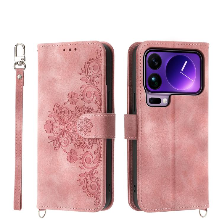 Skin Feel Flowers Embossed Wallet Leather Phone Case, For Xiaomi 17 Pro Max, For Xiaomi 17 Pro, For Xiaomi 17, For Xiaomi Poco M7 4G 171mm, For Xiaomi 15T Pro 5G, For Xiaomi 15T 5G, For Xiaomi 15 Ultra, For Xiaomi Poco X7 Pro / Redmi Turbo 4           ...