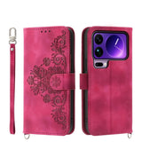 Skin Feel Flowers Embossed Wallet Leather Phone Case, For Xiaomi 17 Pro Max, For Xiaomi 17 Pro, For Xiaomi 17, For Xiaomi Poco M7 4G 171mm, For Xiaomi 15T Pro 5G, For Xiaomi 15T 5G, For Xiaomi 15 Ultra, For Xiaomi Poco X7 Pro / Redmi Turbo 4           ...