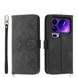 Skin Feel Flowers Embossed Wallet Leather Phone Case, For Xiaomi 17 Pro Max, For Xiaomi 17 Pro, For Xiaomi 17, For Xiaomi Poco M7 4G 171mm, For Xiaomi 15T Pro 5G, For Xiaomi 15T 5G, For Xiaomi 15 Ultra, For Xiaomi Poco X7 Pro / Redmi Turbo 4           ...