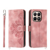 Skin Feel Flowers Embossed Wallet Leather Phone Case, For Xiaomi 15T 5G, For Xiaomi 15 Ultra, For Xiaomi Poco X7 Pro / Redmi Turbo 4, For Xiaomi 15 Pro, For Xiaomi 15, For Xiaomi 14T Pro, For Xiaomi 14T