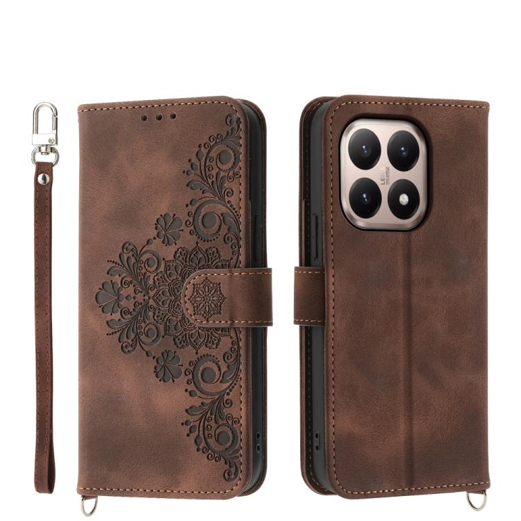 Skin Feel Flowers Embossed Wallet Leather Phone Case, For Xiaomi 15T 5G, For Xiaomi 15 Ultra, For Xiaomi Poco X7 Pro / Redmi Turbo 4, For Xiaomi 15 Pro, For Xiaomi 15, For Xiaomi 14T Pro, For Xiaomi 14T