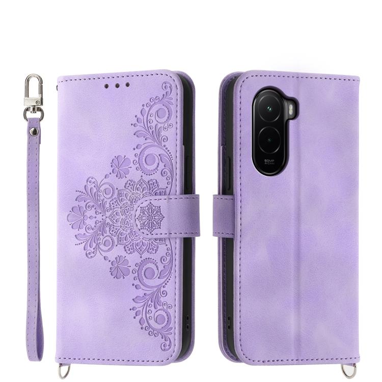 Skin Feel Flowers Embossed Wallet Leather Phone Case, For Xiaomi 17 Pro Max, For Xiaomi 17 Pro, For Xiaomi 17, For Xiaomi Poco M7 4G 171mm, For Xiaomi 15T Pro 5G, For Xiaomi 15T 5G, For Xiaomi 15 Ultra, For Xiaomi Poco X7 Pro / Redmi Turbo 4           ...