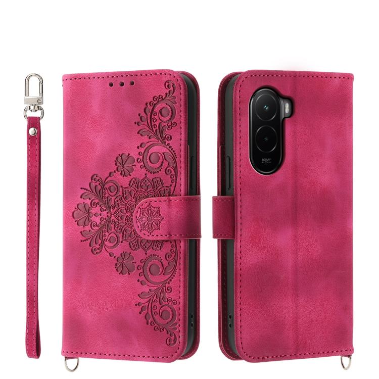 Skin Feel Flowers Embossed Wallet Leather Phone Case, For Xiaomi 17 Pro Max, For Xiaomi 17 Pro, For Xiaomi 17, For Xiaomi Poco M7 4G 171mm, For Xiaomi 15T Pro 5G, For Xiaomi 15T 5G, For Xiaomi 15 Ultra, For Xiaomi Poco X7 Pro / Redmi Turbo 4           ...