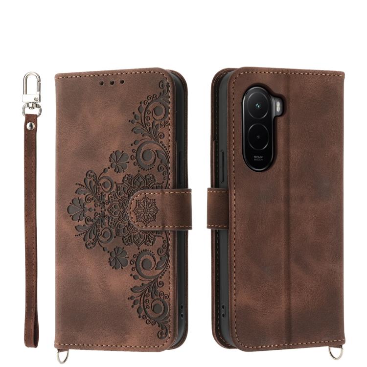 Skin Feel Flowers Embossed Wallet Leather Phone Case, For Xiaomi 17 Pro Max, For Xiaomi 17 Pro, For Xiaomi 17, For Xiaomi Poco M7 4G 171mm, For Xiaomi 15T Pro 5G, For Xiaomi 15T 5G, For Xiaomi 15 Ultra, For Xiaomi Poco X7 Pro / Redmi Turbo 4           ...